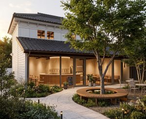 築114年の古民家をリノベーションしたカフェ＆ダイニング「caféfe（カフィ）」の外観イメージ